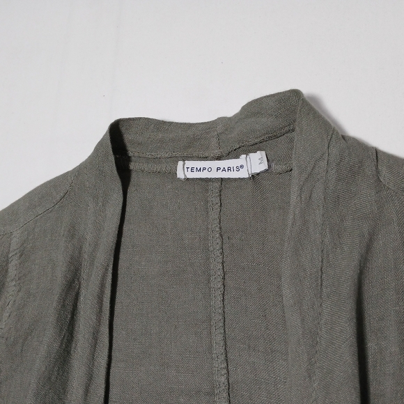 Tempo Paris 100%  Short Linen Jacket. Size M - Picture 10 of 11